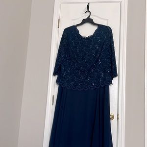 Navy sequin special occasion dress size 22w